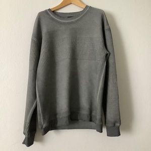 New Mono B Grey Mens Textured Pullover Size M